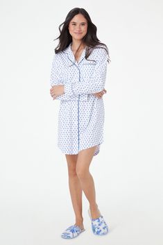 Shop the Official Hearts Perlita Lounge Dress by Roller Rabbit. Free shipping on orders over $150. Spring Sleepwear With Pockets, Spring Sleepwear With Pockets For Bedtime, Relaxed Fit Sleepwear With Pockets For Bedtime, Relaxed Fit Sleepwear With Pockets, Blue Sleepwear With Pockets For Sleepover, White Sleepwear With Pockets For Sleepover, Heart Print Long Sleeve Sleepwear For Sleepover, Blue Relaxed Fit Sleepwear For Overnight, Blue Relaxed Fit Nightgown For Bedtime