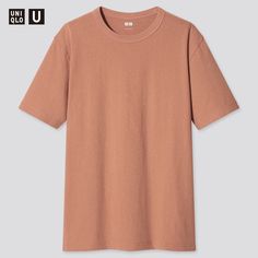 Short-Sleeve Solid Crewneck T-Shirt By Uniqlo U In The Orange (More Of A Peach/Rust) Colorway, New With Tags. 100% Cotton, Size Medium. Measures 22" Pit-To-Pit, 28" From The Top Of The Collar To The Bottom Of The Front Panel. Let Me Know If You Would Like Any Specific Measurements, Or Additional Photos! Happy To Provide Them! Cotton Crew Neck Short Sleeve Top For Fall, Fall Cotton Crew Neck Short Sleeve Top, Solid Cotton Short Sleeve Top For Fall, Uniqlo Crew Neck Graphic Print Tops, Uniqlo Graphic Tee With Crew Neck, Uniqlo Cotton Graphic Tee, Uniqlo Relaxed Fit Crew Neck T-shirt, Uniqlo Graphic Tee With Short Sleeves, Uniqlo Casual Graphic Print T-shirt