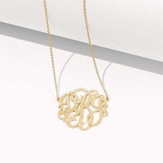 Our Monogrammed Signature Necklaces are available in Sterling Silver or Sterling Silver with Gold Plating! Hand crafted, these monogrammed necklaces are also hand drawn making them truly one of a kind! You are able to select both your chain length preference and monogrammed pendant size. Pricing varies depending on your choice of metal and size! Most people go with the 18 inch chain, but some people that like to wear their necklace longer or over turtlenecks prefer the 20 inch chain length. If y Monogram Necklace Gold, Signature Necklace, Marley Lilly, Silver Monogram, Small Necklace, Monogram Necklace, Custom Necklace, Christmas List, Necklace Gold