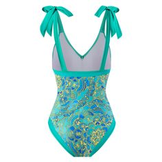 Women Sexy One Piece Swimsuit Women  Skinny Slimming Retro Tied Swimsuit Suit Chiffon Dress - Green Flower Suit,S Elegant Green Swimwear For Party, Elegant Green Swimwear For Beach Season, Green Sleeveless Party One Piece, Green Sleeveless Party One-piece, Elegant One Pieces For Beach Season Vacation, Elegant One-pieces For Beach Season Vacation, Green Summer Party One-piece, Elegant Printed Swimwear, Elegant Green Sleeveless Swimwear