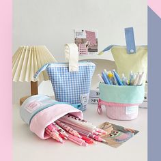 Brisk Style Strap Pencil Case: Stand Up Organization! Standing Pencil Case, Plain Notebook, Gadget Case, Packing Organizers, Foldable Bag, Envelope Lettering, Desk Planners, Number Stickers, Pens And Pencils