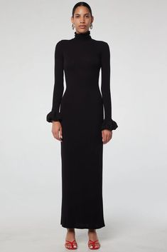 Valentina Dress - Black | The Line by K Valentina Dress, The Line By K, Line By K, Moss Dress, Black Turtleneck Dress, Moon Dress, Trench Dress, Belle Dress, Blown Glass Art