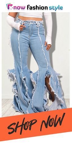 Baby Blue Casual Solid Tassel Mid Waist Boot Cut Denim Jeans Non-stretch Denim Blue Bohemian Jeans, Non-stretch Bohemian Denim Blue Jeans, Non-stretch Bohemian Jeans In Denim Blue, Non-stretch Bohemian Denim Jeans, Bohemian Non-stretch Denim Jeans, Bohemian Denim Blue Jeans For Spring, Non-stretch Bohemian Jeans For Summer, Summer High Waist Jeans With Fringe, Bohemian Non-stretch Jeans For Summer