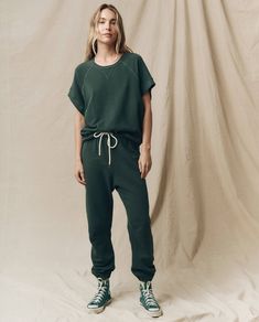 The Wedge Sweatshirt. Solid -- Deep Sea Green – The Great. Relaxed Fit Cotton Sweatshirt With Batwing Sleeve, Sporty Relaxed Fit Tops For Daywear, Casual Sweats With Ribbed Neckline, Casual Sweats With Ribbed Neckline For Everyday Wear, Casual Everyday Sweats With Ribbed Neckline, Casual Boxy Fit Crew Sweats, Relaxed Fit Raglan Sleeve Tops With Ribbed Cuffs, Cozy Boxy Fit Crew Neck Top, Relaxed Fit Top With Raglan Sleeve And Ribbed Cuffs