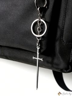 Bird in Bag - One Piece Gothic Punk Alloy Sword Keychain – High-Quality Metal Key Ring Pendant for Car Keys, Handbag Decoration, Jewelry Gift, and Bag Charm Accessory Goth Keychain, Bag Accessories Keychain, Cool Keychains, Punk Accessories, Alt Style, Gothic Accessories, Bag Charms, Gothic Punk, Ring Pendant