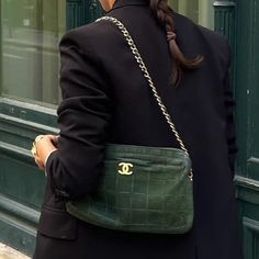 Iso Vintage Chanel Dark Green Suede Square Quilt Camera Bag Chanel Aesthetic Vintage, Chanel Camera Bag, Chanel Aesthetic, Vintage Chanel Bag, Style Moodboard, Chanel Purse, Green Suede, Chanel Bags, Aesthetic Vintage