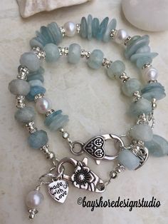 Aquamarine Birthstone, Gelang Manik-manik, Aquamarine Bracelet, Bracelet Heart, Birthstone Bracelet, Bracelet Crystal, Popular Jewelry