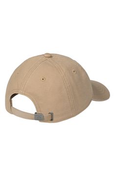 A curved brim brings classic lines to this five-panel cap built from rugged cotton canvas and snugged with an adjustable strap. Adjustable back strap 100% cotton Hand wash, line dry Imported Adjustable Canvas Baseball Cap With Curved Bill, Adjustable Canvas Dad Hat With Curved Bill, Adjustable Six-panel Canvas Dad Hat, Adjustable Canvas Hat With Curved Bill, Adjustable Canvas Curved Bill Hats, Adjustable Curved Bill Canvas Hats, Adjustable Canvas Baseball Cap, Adjustable Cotton 5-panel Baseball Cap, Classic Beige Cotton Dad Hat