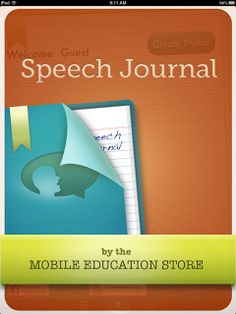 the speech journal is open and ready to be used by students on their cell phones