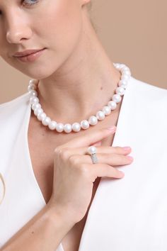 MATERIAL SPECIFICATIONS Metal : 14K Gold Gemstone: Pearl  Pearl Color: White Pearl Quality: AA Necklace Pearl Grain Size: 13 mm Ring Pearl Grain Sİze: 11 mm Pearl Grain Shape: Round Necklace Length : 45-50-55 Centimeters  Stock Code: VRTZ110080 VRTZ115539 THE WEIGHT OF OUR PRODUCTS MAY VARY + - 5% GR The products will be securely shipped in special gift boxes, free of charge. Our handmade jewelry is crafted by our experienced team of jewelry makers with an eye for detail and perfection.  FOR OUR Aa Necklace, Pearl Jewelry Set, Gold Pearl Jewelry, Pearl Jewelry Sets, Necklace Ring, Round Necklace, Wedding Jewellery, Wedding Jewelry Sets, Bridal Set