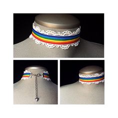 Trendy Jewelry For Pride Gifts, Adjustable Jewelry For Pride Festival Gift, Trendy Rainbow Jewelry For Pride, Adjustable Rainbow Choker Jewelry, Pride Multicolor Jewelry Gift, Multicolor Jewelry For Pride Gift, Rainbow Adjustable Choker For Festivals, Rainbow Adjustable Choker For Festival, Retro Rainbow Jewelry For Gifts