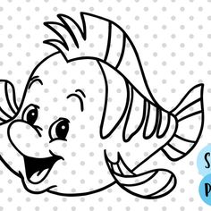 a cartoon fish with an open mouth is shown in the shape of a smiling face