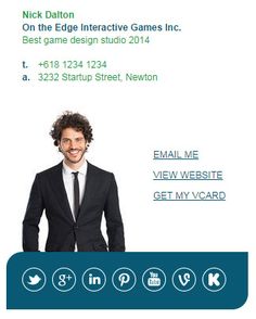 a man in a suit and tie is on the web page for an interactive game