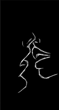 a black and white drawing of a woman's face on a dark background, with the word love written across it