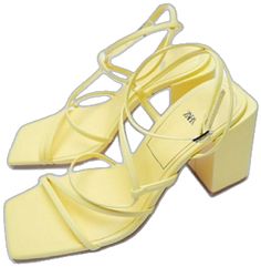 Yellow Heeled Sandals, Navy Block Heels, Prom Pumps, Black Slingback Heels, Gold Block Heels, Thick High Heels, Zara Sandals, Tie Up Sandals, Black Peep Toe Heels