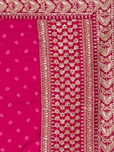 Introducing the irresistible pink embroidered silk festival wear saree with blouse. This stunning saree is crafted in vichitra silk material and features a beautiful bandhani printed work, embroidered work, and sequin embellishments. The saree is further enhanced with heavy lace borderwork, adding a touch of elegance to the overall design. The accompanying blouse, made from dupion silk material, complements the saree perfectly with its heavy embroidered work and comes with a beautiful heavy embr Dupion Silk, Blouse Material, Indian Festivals, Silk Material, Lace Border, Lavender Color, Silk Embroidery, Blouse Fabric, Embroidered Blouse