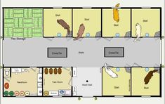 the floor plan for an office with several rooms