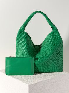 Shiraleah Blythe Hobo, Green Modern Bags With Intrecciato Weave For Errands, Modern Intrecciato Weave Bag For Errands, Modern Bags With Intrecciato Weave For Everyday Use, Modern Intrecciato Bag For Everyday, Everyday Green Woven Leather Shoulder Bag, Chic Bags With Intrecciato Weave For Everyday Use, Modern Woven Leather Bag, Everyday Green Shoulder Bag With Intrecciato Weave, Versatile Everyday Bag With Woven Leather