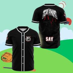 Custom Savannah Black Rave EDM Baseball Jersey - Personalized Style, Energetic Dance, Edm Outfit, Music And Fashion, Rave Edm, Personalized Jersey, Edm Festival, Jersey Design, Baseball Jersey, Dance Moves