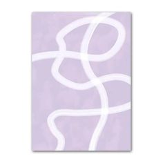 an abstract painting with white lines on a purple background