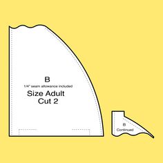 an image of a sewing pattern for the size adult cut 2