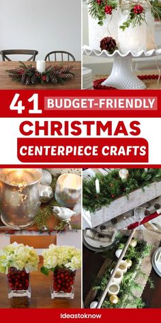 Struggling to find the perfect DIY Christmas centerpiece that fits your style? These 41 Christmas centerpiece ideas are budget-friendly and easy to make. Save this pin to have all the inspiration you need for a festive holiday table! Holiday Centerpieces Diy, Christmas Centerpieces Cheap, Christmas Centers, Christmas Homescreen, Tafel Decor, Christmas Table Centerpieces