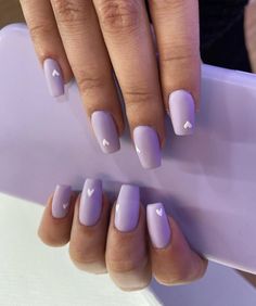 Lilac Nails Design, Ongles Gel Violet, Light Purple Nails, Teen Nails, Violet Nails, 2023 Nails, Purple Nail Art, Lilac Nails, Purple Acrylic Nails