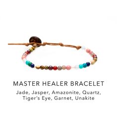 Our Master Healer Healing Bracelet offers the full spectrum of healing energy stones. Stimulating all seven chakras and magnified by their proximity to each other, these powerful stones bring an all-encompassing feeling of balance and healing to the mind and body. Wear this bracelet with the intention to embrace the earth-born powers and experience benefits such as peace, prosperity, strength, courage, love, and compassion! Seven Chakras, Healing Necklace, Energy Stones, Healing Jewelry, Healing Energy, Valentines Gifts For Her, Healing Bracelets, Full Spectrum, Gemstone Healing