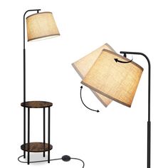 two lamps and a table lamp on a white background