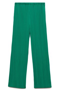 Perfect your party-ready vibe with pleated wide-leg pants topped by a comfortable elastic waistband. Elastic waist 100% polyester Machine wash, line dry Imported Trendy Pleated Wide-leg Pants, Spring Pleated Wide Leg Pants, Pleated Ankle-length Wide Leg Pants For Spring, Trendy Pleated Wide Leg Pants For Summer, Spring Pleated Ankle-length Wide Leg Pants, Chic Pleated Wide Leg Pants With Relaxed Fit, Chic Pleated Relaxed Fit Wide Leg Pants, Chic Wide Leg Pleated Pants With Relaxed Fit, Summer Pleated Workwear Pants