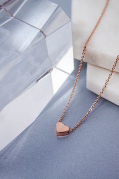 Dainty and stylish Rose gold small Heart charm necklace is great to wear for everyday or special occasions Available in rose gold SIZE ♥ Chain Length : 16.5 '' ( as pictured ) Please you can CHOOSE your chain length( 15 inches - 18 inches ) before purchasing this item ! * necklace sizes * 15 inches: around neck 16 inches: standard short 17 inches: average length 18 inches: standard long SHIPPING TIME Fast shipping within 1 - 3 days **Your order will be ready to be shipped within 3 business days Small Heart Necklace, Heart Charm Necklace, Necklace Rose Gold, Necklace Rose, Gold Gift, Necklace Dainty, Small Heart, Necklace Sizes, Jewelry Necklace