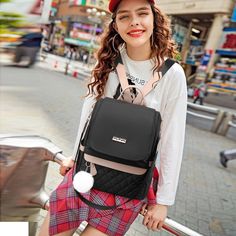 SPECIFICATIONSmochila femenina: mochilas para mujermochila: Women's bagcolour: black/red/blue/KhakiWomen's backpack: backpack for ladiesWomen backpack: Backpacks for womenTechnics: EmbossingStyle: FashionSchool backpack: mochilas para mujerRain Cover: NoPattern Type: SolidOrigin: CN(Origin)Model Number: women backpackMain Material: OxfordLining Material: PolyesterItem Type: BackpacksInterior: Interior Zipper PocketInterior: Cell Phone PocketHandle/Strap Type: Soft HandleGender: WOMENClosure Type Trendy Anti-theft Backpack Shoulder Bag, Trendy Anti-theft Bags For Back To School, Trendy Anti-theft Backpack, Leather Backpack With Adjustable Strap For Students, Casual Student Backpack, Trendy Anti-theft Leather Backpack For School, Trendy Anti-theft Backpack For Daily Use, Trendy Anti-theft Standard Backpack, Trendy Anti-theft Backpack For Back To School