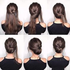 Sanggul Modern, Hairstyles Styles, Hairstyles Natural, Vlasové Trendy, Easy Hair Updos, Hair Hoco, Hair Tutorials Easy, Summer Hairstyles For Medium Hair, Peinados Fáciles Para Cabello Corto