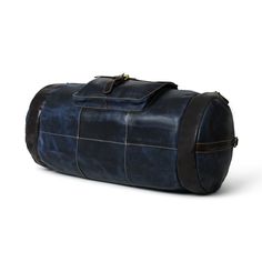 Trustpilot A buffalo leather blue duffel bag that is trendy, unique, and classy is a perfect match for your adventurous trips. For those who like to try something different than the usual browns, we introduce the designer blue buffalo leather duffel bag with brown detailing. The contrasting colors give it an eye-catchy look making it a unique piece of art. This leather duffel bag comes with a large central compartment, two spacious side pockets, and one front pocket which makes it a perfect trav Blue Leather Rectangular Backpack, Blue Leather Travel Backpack, Blue Travel Bag With Leather Backing, Blue Leather Rectangular Weekender Bag, Blue Leather Bag For Trip, Blue Leather Travel Bag With Luggage Sleeve, Blue Leather Weekender Bag With Leather Handles, Blue Duffle Bag With Luggage Sleeve For Overnight Trips, Blue Leather Weekender Bag For Everyday Use