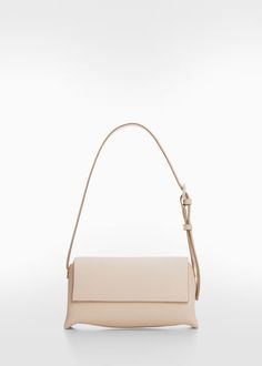 Shoulder bag with strap - Women | Mango USA Modern Shoulder Bag With Leather Strap For Office, Rectangular Shoulder Bag With Leather Strap For Work, Chic Daily Use Shoulder Bag With Leather Strap, Chic Beige Bag With Leather Strap, Rectangular Leather Strap Shoulder Bag For Work, Chic Leather Strap Shoulder Bag For Work, Chic Office Bag With Leather Strap, Chic Leather Shoulder Bag With Strap, Adjustable Straps