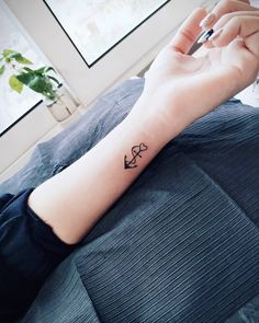 Very Small Wrist Tattoos For Women, Small Outside Wrist Tattoos For Women, Wrist Anchor Tattoo, Micro Anchor Tattoo, Anchor Wrist Tattoos For Women, Anchor Wrist Tattoo, Outer Wrist Tattoos For Women Small, Tattoos For Wrist For Women, Small Side Wrist Tattoos For Women