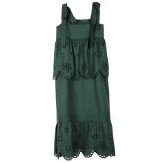 This two-layered sundress in a rich emerald green linen features intricate handmade cut-embroidery and adjustable shoulder straps.     100% Linen  Dry Clean Only     Style Code: LE-DM-0127/RSE  Emerald Green Green Daywear Dresses With Adjustable Straps, Green Dress With Adjustable Straps For Daywear, Green Day Dresses With Adjustable Straps, Green Dresses With Adjustable Straps For Daywear, Dry Clean Only, Emerald Green, Shoulder Straps, Sundress, Emerald