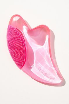 The PUFF Eraser is a two-in-one gua sha that's shaped to massage facial muscles, working to help relieve tension and contour the face. Its silicone scrubber features two different bristle textures, promoting a deep cleaning of the skin. | PUFF Eraser: 2-in-1 Gua Sha by Makeup Eraser in Pink, Polyester at Anthropologie Silicone Scrubber, Skincare Ideas, Makeup Eraser, Facial Muscles, Skin Care Serum, Gua Sha, Deep Cleaning, Beauty Skin, Muscles