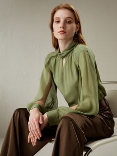 The pièce de résistance lies in the unique semi-sheer side slit lantern sleeves and tied knot neckline, allowing you to adjust the level of sophistication with limitless pairing possibilities. Let your fashion choices become an expression of your inner gracefulness. Tied Knot, Silk Duvet Cover, Silk Comforter, Silk Pajamas Women, Silk Bedding Set, Silk Nightwear, Shirt Blouses Women's, Lantern Sleeved Blouses, Camisole Set