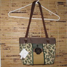 New With Tags (See Images) Beige Medium Shoulder Bag For Daily Use, Medium Beige Shoulder Bag For Daily Use, Medium Casual Canvas Shoulder Bag, Casual Medium Canvas Shoulder Bag, Casual Medium Bag With Handles, Casual Medium Shoulder Bag, Handmade Bag, See Images, Womens Purses