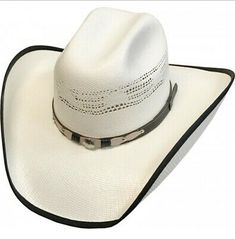 Summit Hat Company 50X Bangora Silverton Ivory Bound Edge W/Elastic Cowboy Hat | eBay John Dutton, White Cowboy Hat, American Hat Makers, Leather Cowboy Hats, American Hat, Classy Hats, Silver City, Cowboy Hat, Hats For Men