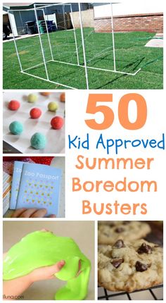 the cover of 50 kid approved summer boredom busters, including cookies and desserts