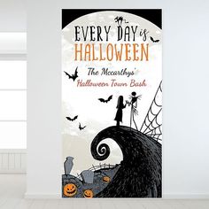 an image of a halloween door cover with the words every day is halloween