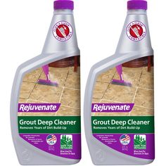 two bottles of tile cleaner sitting next to each other