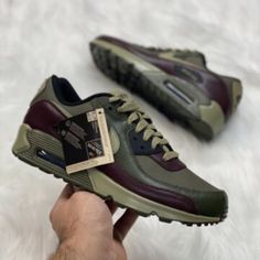 Item: Nike Air Max 90 Gore-Tex Size: Men's Us. Size: 6.5 Condition: Pre-Owned Without Box Great Condition, Gently Worn/Tried On Offers Welcome Bundle And Save: Visit Our Store And Send A Message With Your Bundle 100% Authentic C-049245 Nike Leather Running Shoes Fade-resistant, Brown Custom Sneakers With Air Max Cushioning For Sports, Green Nike Leather Running Shoes, Brown Synthetic Sneakers With Air Max Cushioning, Brown Running Shoes With Air Max Cushioning For Sports, Green Leather Nike Running Shoes, Brown Synthetic Air Max Sneakers, Fade-resistant Brown Sneakers For Sports, Nike Air Max Leather Lace-up With Air Max Cushioning