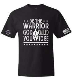 Be the warrior God called you to be     Designed and printed right here, in the USA!     4.5 oz./yd², pre-shrunk 100% ringspun USA cotton I Am A Warrior, Sports Polo Shirts, Custom Vinyl Decal, Inspirational Tees, The Warrior, Us Marine, Everything Is Fine, Custom Vinyl, Mens Tees