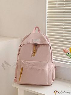 Bird in Bag - Womens Fashionable High Capacity Waterproof College Backpack Stylish Laptop School Bag Attractive Travel Bookbag Travel Bookbag, School Outdoor Activities, School Middle School, Backpack Style, Bags For Teens, College Backpack, Style Preppy, Blue Backpack, Pink Backpack