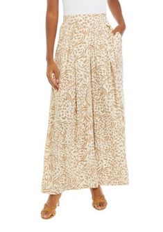 Effortlessly boho, these printed wide-leg pants from Cupio pair perfectly with your favorite sandals. | Cupio Women's Wide Leg Printed Pants, X-Large Ankle-length Wide Leg Pants For Beach, Spring Beach Printed Wide Leg Pants, Spring Beach Wide Leg Printed Pants, Printed Wide Leg Pants For Beach In Spring, Printed Wide Leg Pants For Day Out, Ankle-length Wide Leg Pants For Spring Vacation, Ankle-length Wide Leg Pants For Vacation, Printed Wide-leg Summer Pants, Printed Ankle-length Wide Leg Pants For Summer