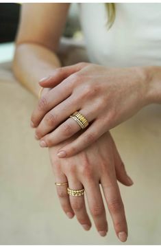 A striking yet simple ring is crafted in gleaming 14-karat gold. 14k gold   Imported Dana Rebecca Designs, Thick Ring, Vertical Bar, Bar Ring, Simple Ring, Rings Simple, Eden, Nordstrom, Yellow Gold