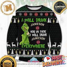 Enhance your Christmas holiday look with our exceptional and Christmas Ugly Sweater collection. Our custom Xmas ugly sweaters transcend tradition; they embody your unique Christmas style. These whimsical holiday sweaters showcase a delightful array of Christmas-themed patterns, each intricately crafted for the holiday season. From timeless Christmas motifs to entirely original ugly Christmas sweater designs, discover the perfect one to make a statement at any Christmas holiday event. Elevate you Grinch Ugly Sweater, Der Grinch, Captain Morgan, Cozy Knit Sweater, Coors Light, Sweater Collection, The Grinch, Jack Daniels, Crown Royal